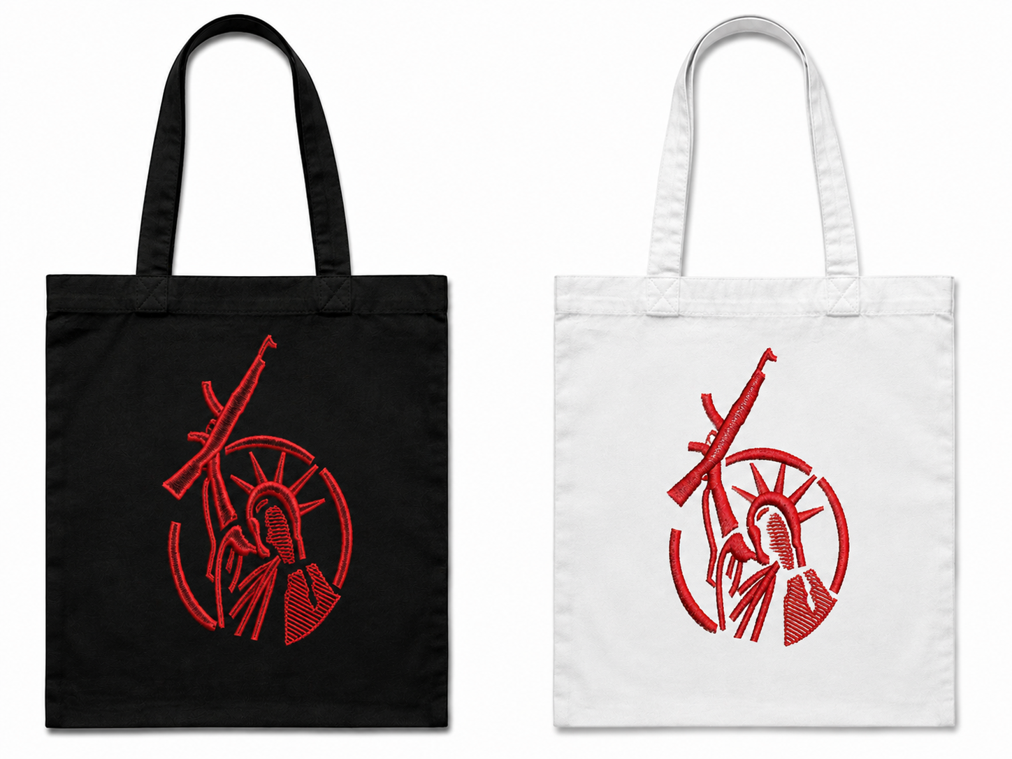 Handlenett med Free America grafisk motiv